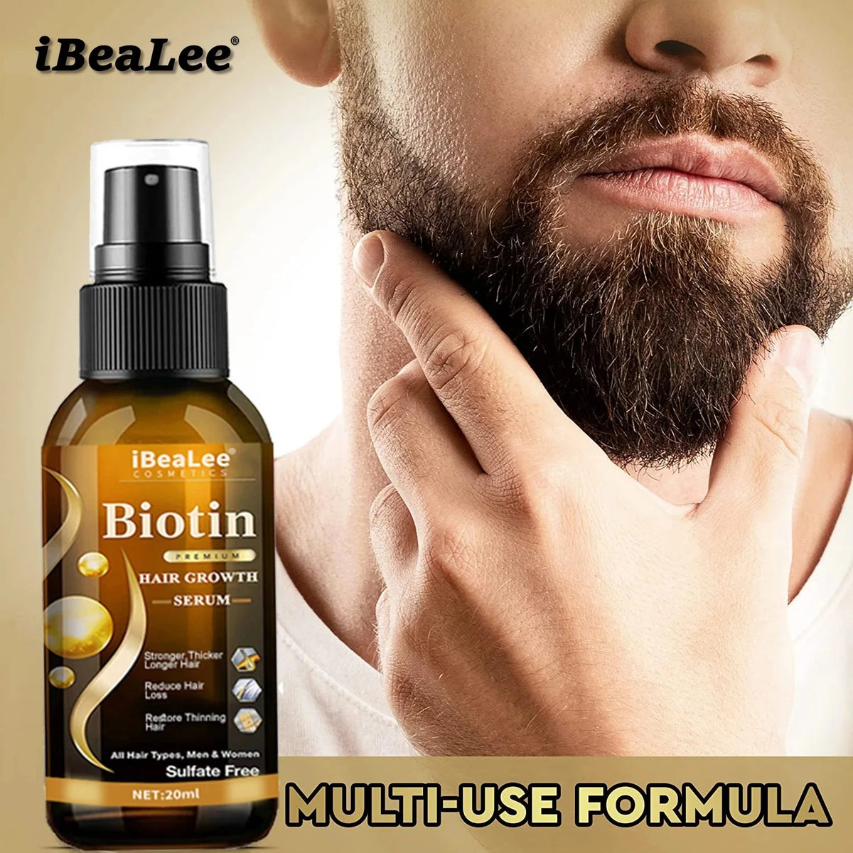 Biotin Fast Hair Growth Products for Men Women Anti Hair Loss Serum Spray Scalp Treatment Thicken Regrowth Oil Hair Care
