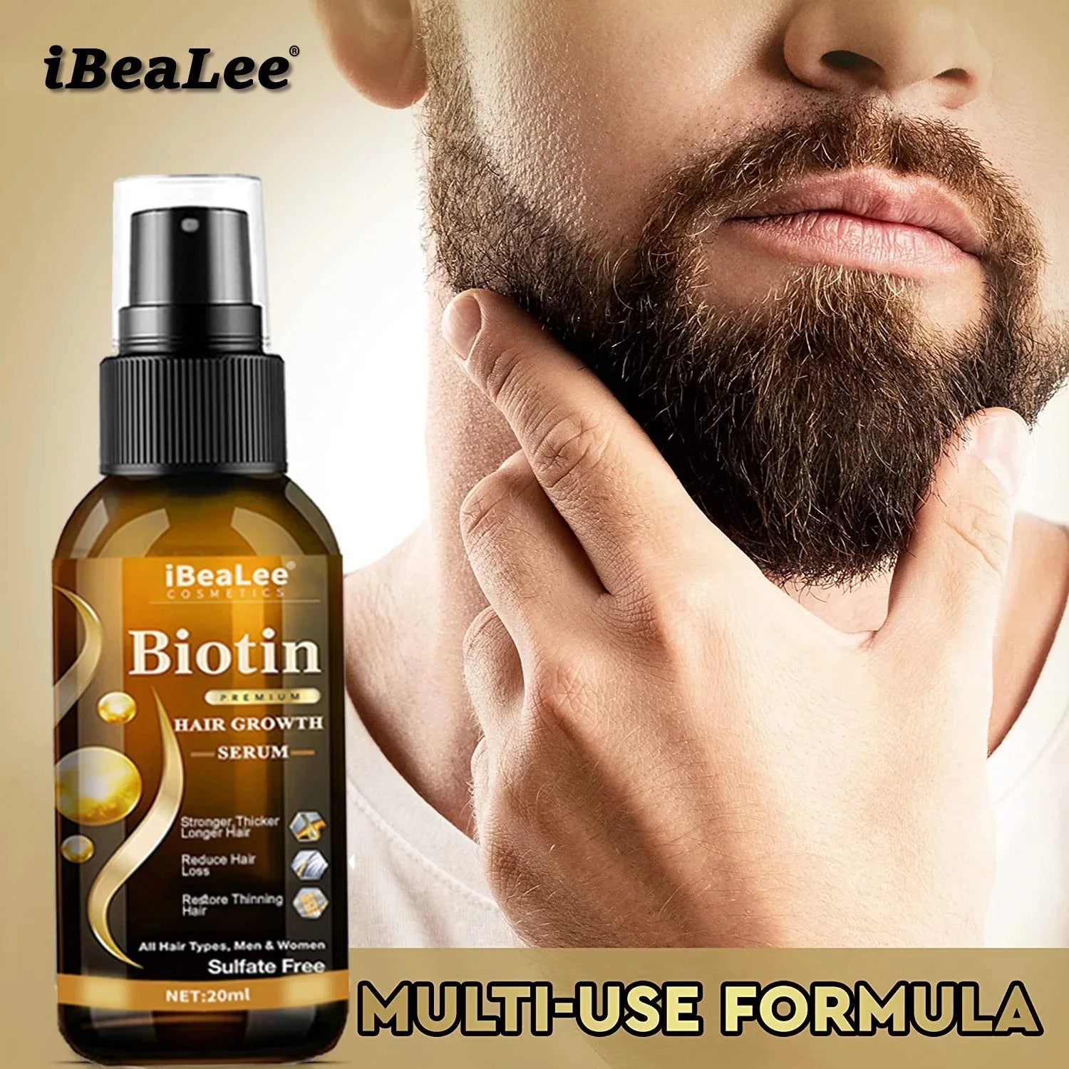 Biotin Fast Hair Growth Products for Men Women Anti Hair Loss Serum Spray Scalp Treatment Thicken Regrowth Oil Hair Care