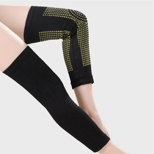 Self-heating wormwood knee pads, four-sided elasticity to keep legs warm for men and women, calf joint protection