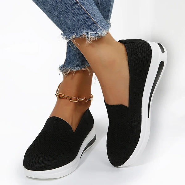 Sneakers with breathable wedges.