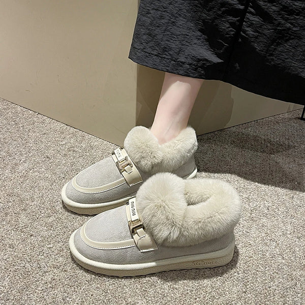 Round Toe Platform Loafers-Shoes Woman