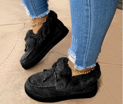 Women's boots round head thick sole Orthopedic Arch-Support thick warm cotton shoes